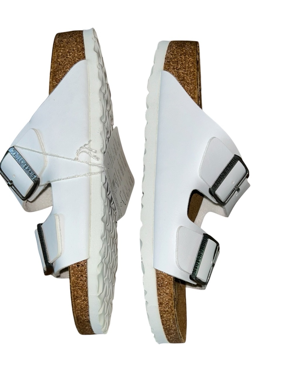Birkenstock Arizona White Birko-Flor Sandals Size 38 Narrow US 7 Womens NIB - Picture 4 of 10